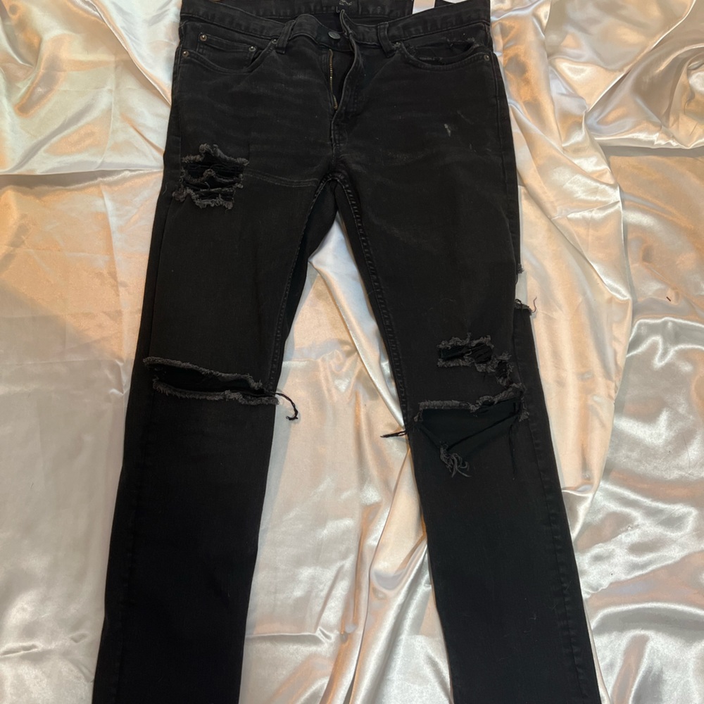 Black distressed jeans stylish and very comfortable